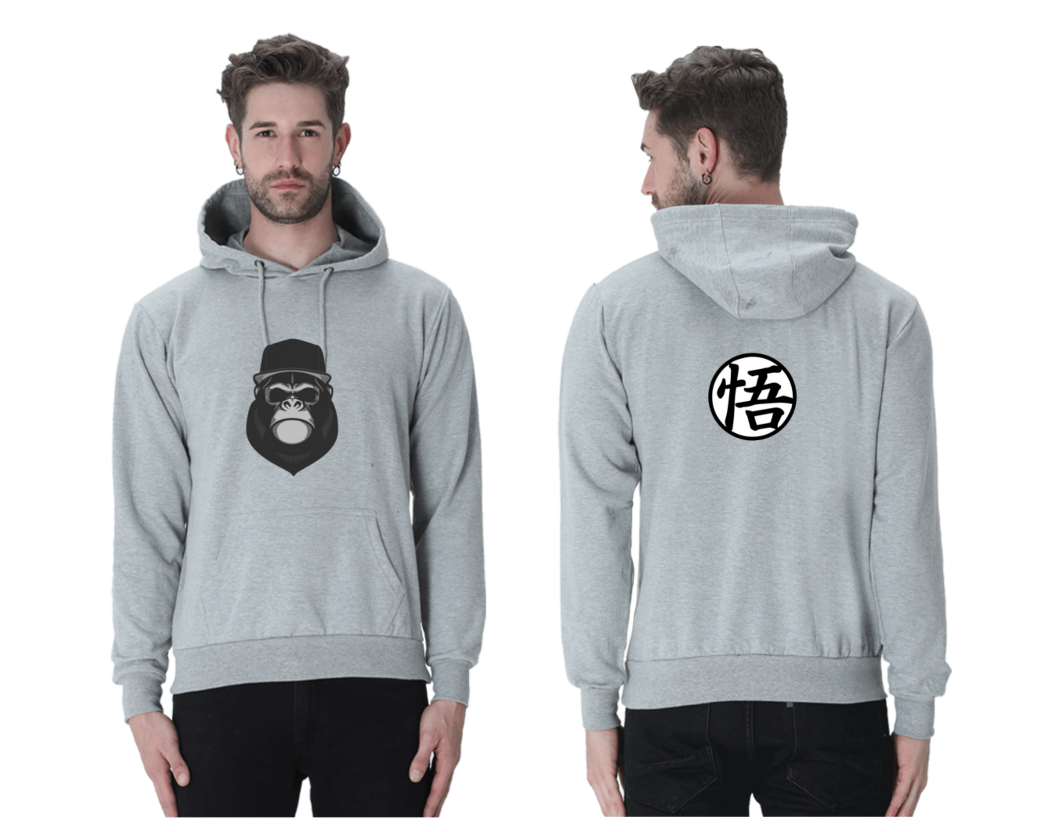 ApeThroat AH Grey Melange Unisex Hoodie