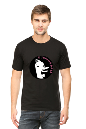 Men's Ducking Dass Black Half Sleeve T-shirt