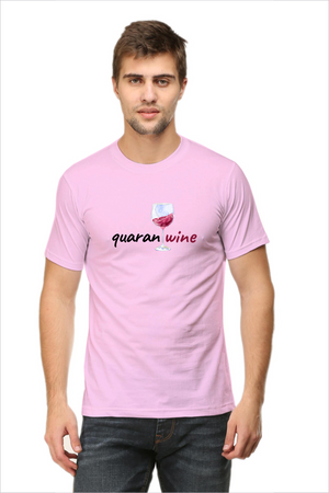 Men's Quarantwine Baby Pink Half Sleeve T-shirt