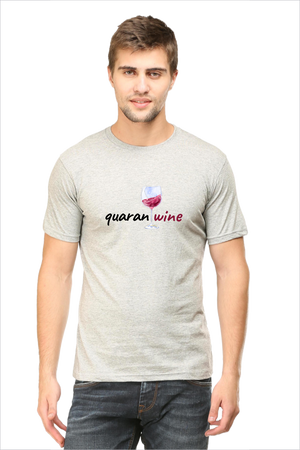 Men's Quarantwine Grey Melange Half Sleeve T-shirt