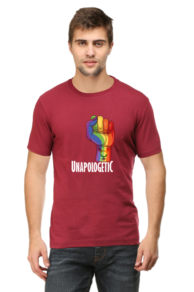 Men's Unapologetic Maroon Half Sleeve T-Shirt