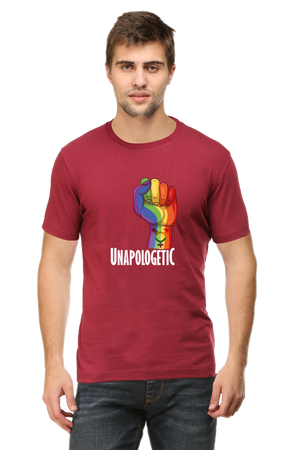 Men's Unapologetic Maroon Half Sleeve T-Shirt