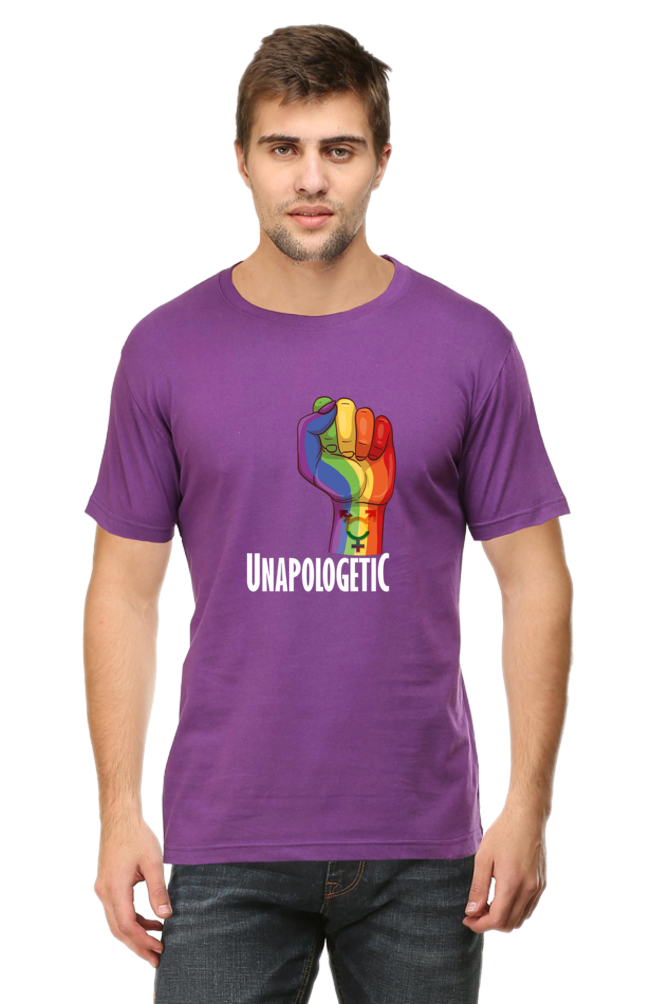 Men's Unapologetic Purple Half Sleeve T-Shirt