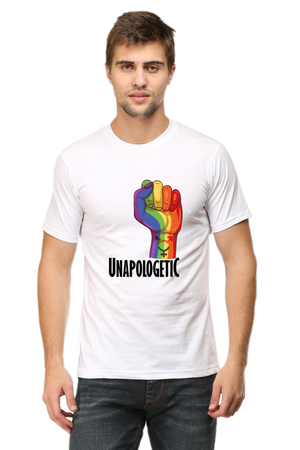 Men's Unapologetic White Half Sleeve T-Shirt