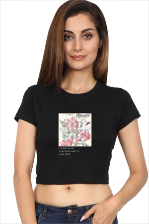 Women's Vibe Black Crop Top