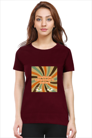 Women's Vibe 2.0 Maroon Half Sleeve T-Shirt